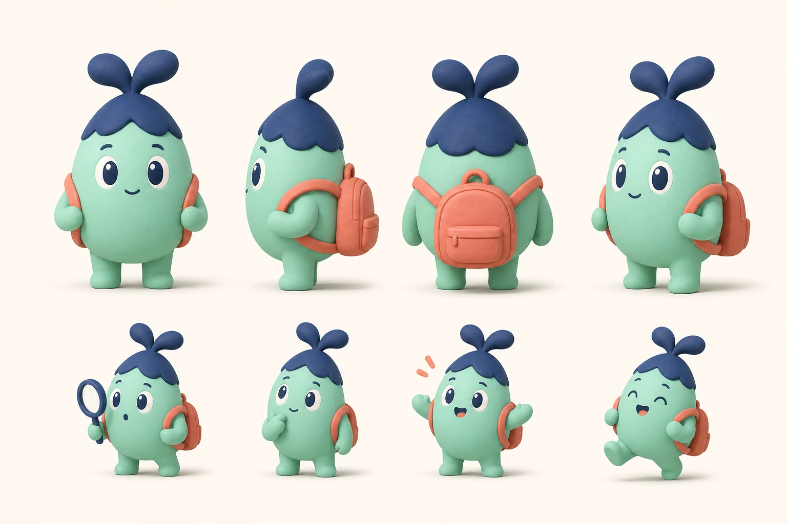 GPT Image 2 character sheet prompts result with an original learning mascot reference