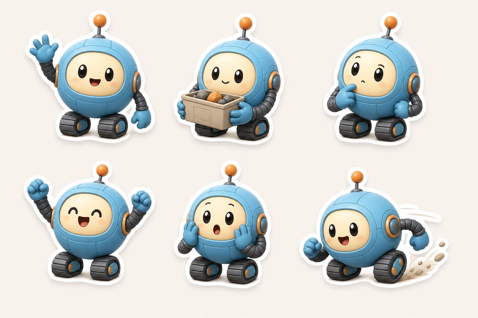 GPT Image 2 character sheet prompts result with an original mascot sticker action sheet