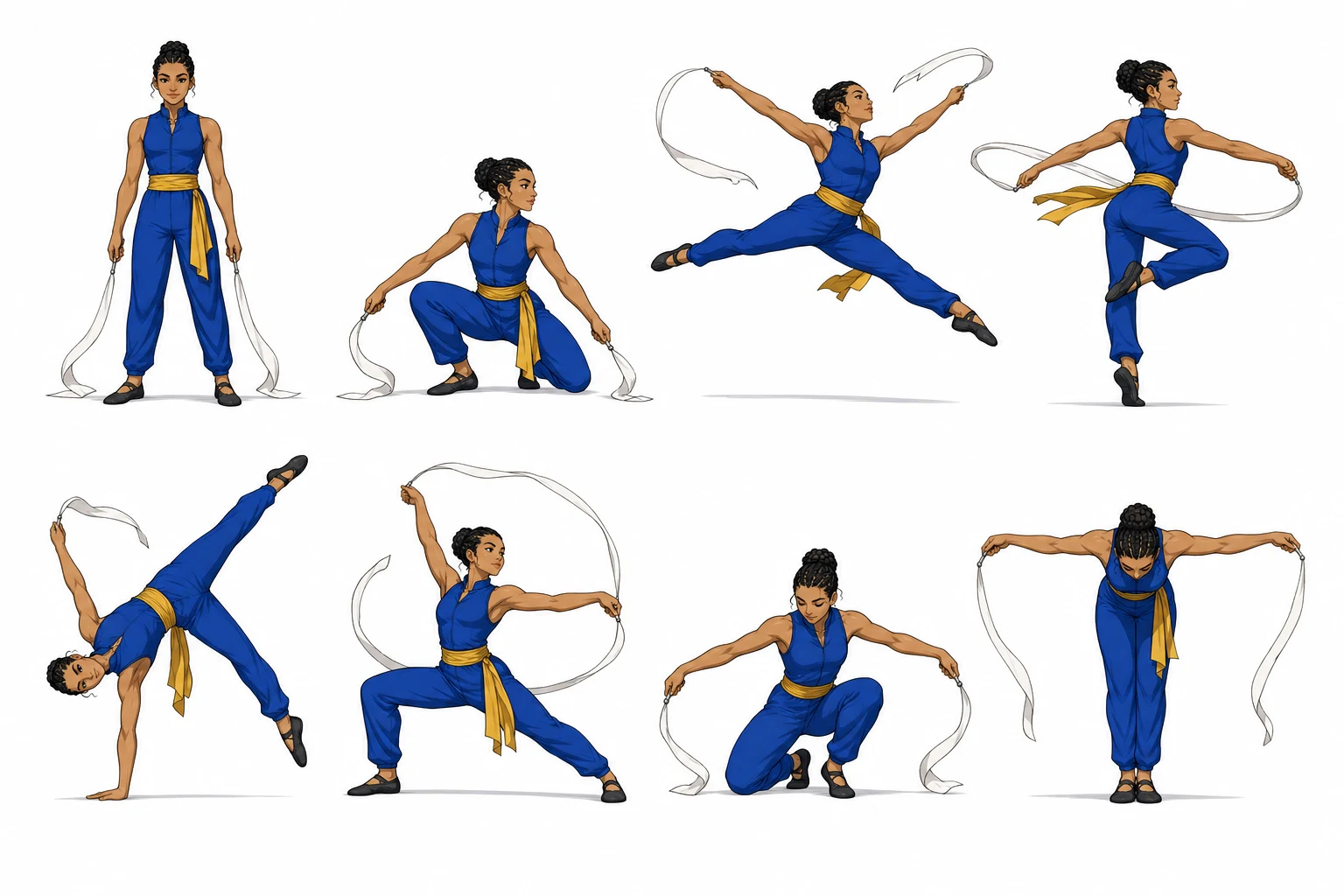GPT Image 2 character sheet prompts result with eight consistent original character action poses