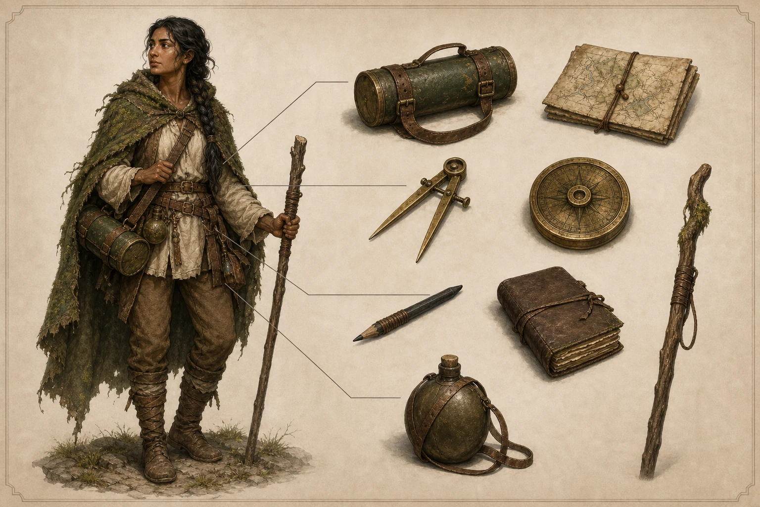 GPT Image 2 character sheet prompts result with an original character and eight prop callouts