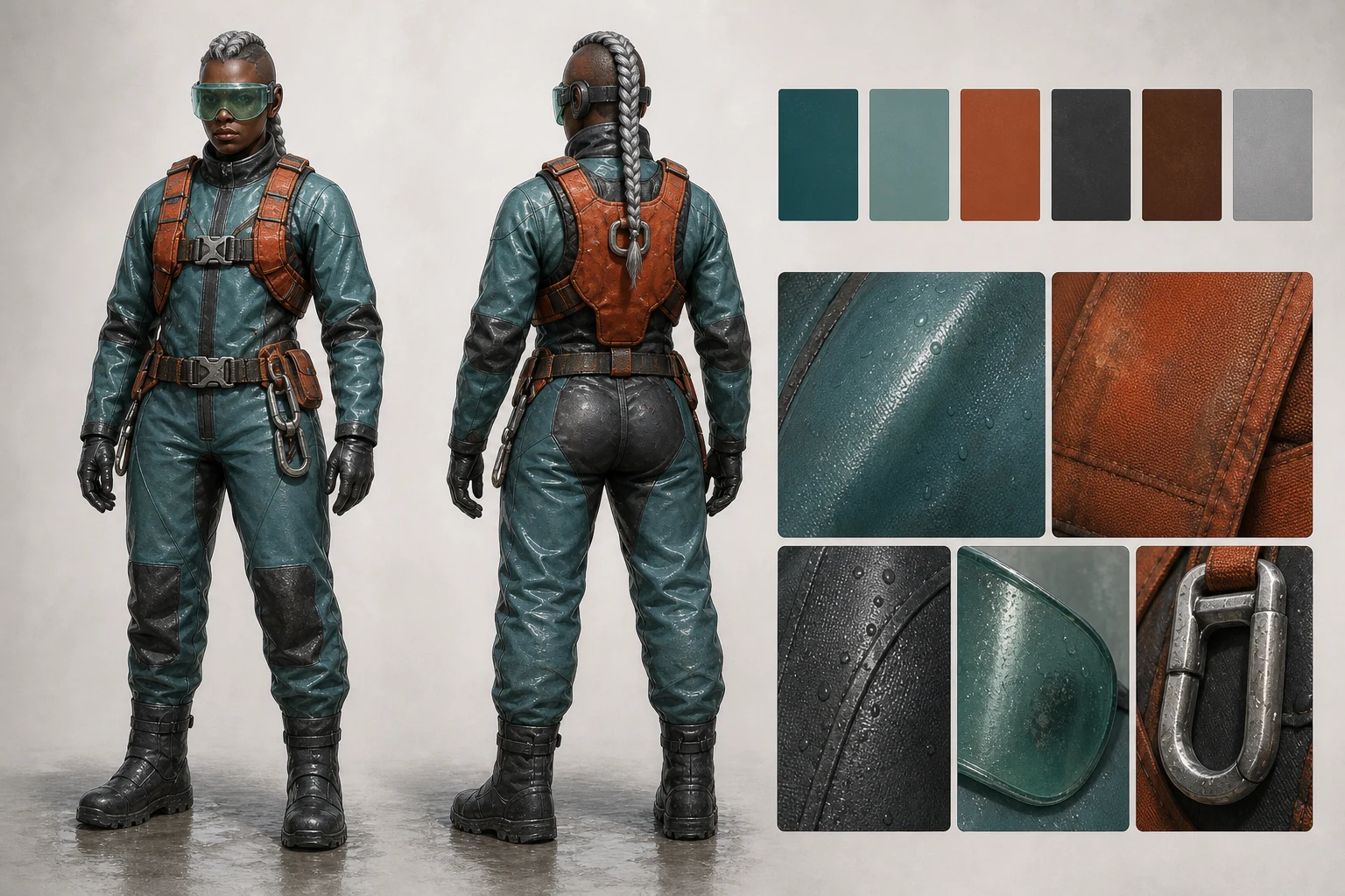 GPT Image 2 character sheet prompts result with an original color and material reference